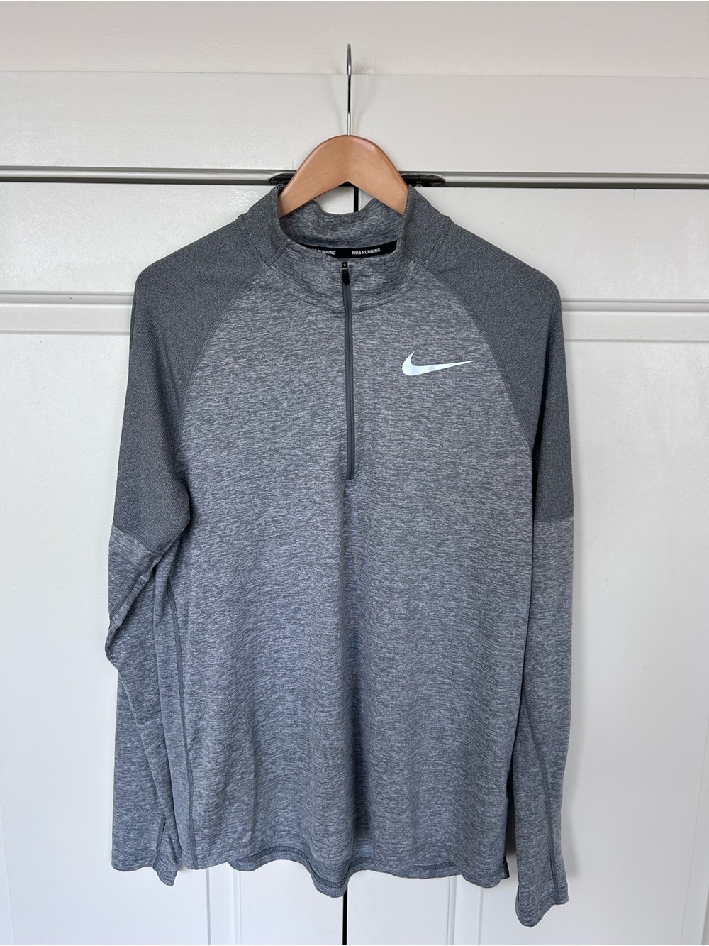 Nike Gray Long-Sleeve Half-Zip Performance Pullover